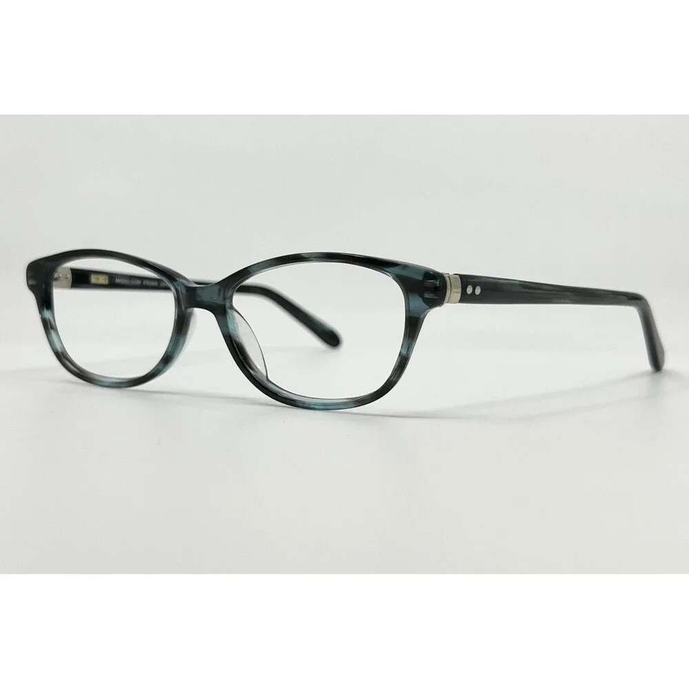 Modo Eyeglasses Womens Blue Gray Marble Handmade 48-15-140 6517